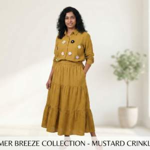 PODIYO - Summer Breeze Crinkle Co-ord Set with Floral Accents